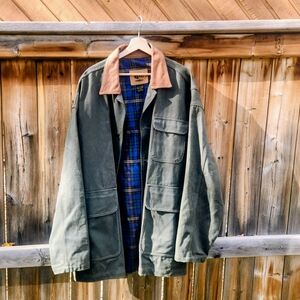 Men's Chore Jacket with Tan Collar
